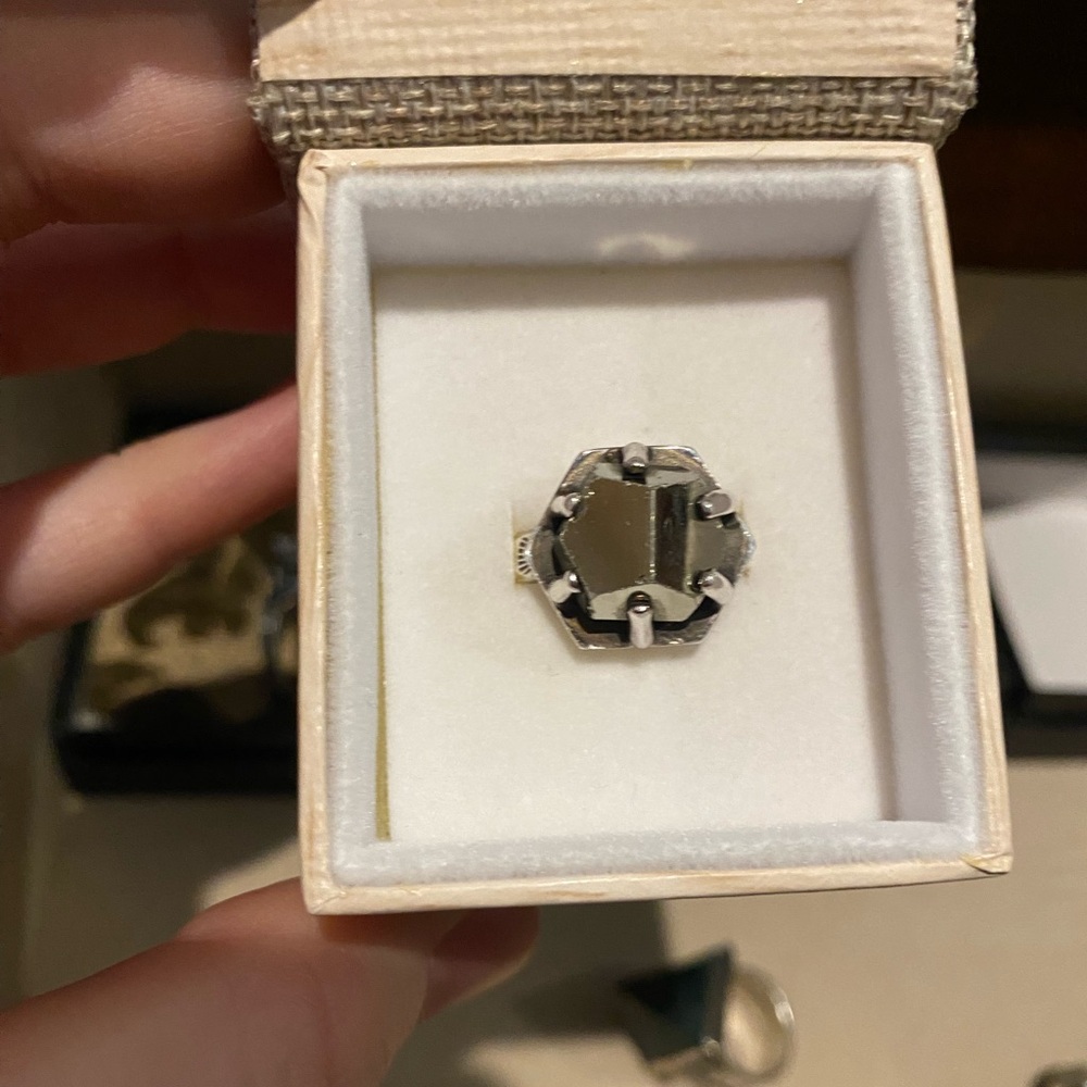 Morgaine Faye Sterling Silver Geometric Ring OOAK